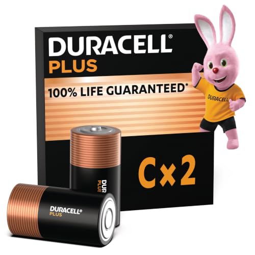 DURACELL Plus C Alkaline Batteries (2 Pack) 1.5V, LR14