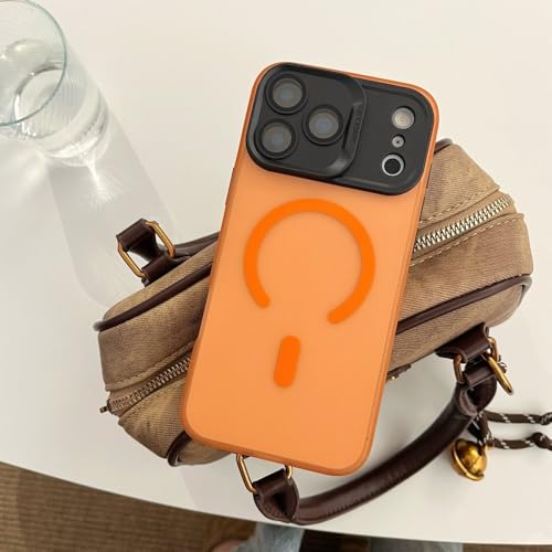 Coque iPhone 17 Pro orange arrière rigide protège objectif