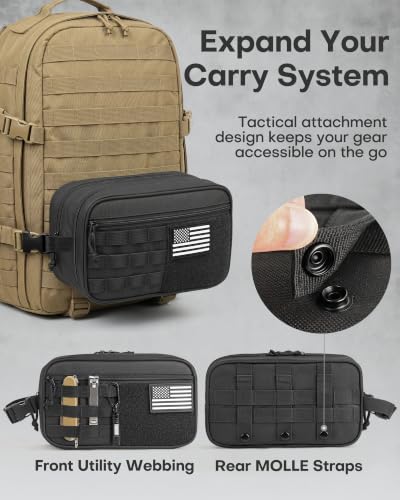 Hotor Tactical Molle Toiletry Bag (Black or Green) - image 5