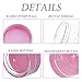 ZEJIA 5 Gram Sample Containers with Lids, Mini Makeup Containers, Empty Plastic Travel Cosmetic Containers with Labels(50 Count, Pink Lid)