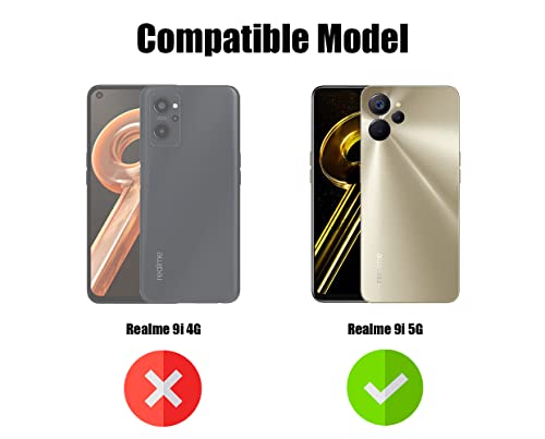 Image of Jkobi Back Cover Case for Realme 9i 5G (Shockproof with Polycarbonate Clear Panel | Professional Black)
