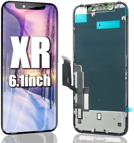 EFAITHFIX for iPhone XR LCD Screen Replacement 6.1 Inch Frame Assembly Display 3D Touch Screen for A1984/A2105/A2106/A2108 Repair Tools Waterproof Adhesive True Tone Programmer (XR LCD with True Tone)