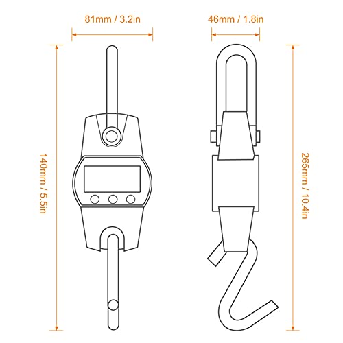 Jiangtao Balança de guindaste eletrônica 300kg/50g balança de suspensão digital mini balança de içam