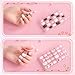 krofaue Press on Nails for Kids - 96pcs 4 Pack Children Fake Nails Kids Girls Stick on Nails for Kids Full Cover Cute Pre-Glue Acrylic Fake Fingernails Kits Sets Little Girls Short Nail Decoration