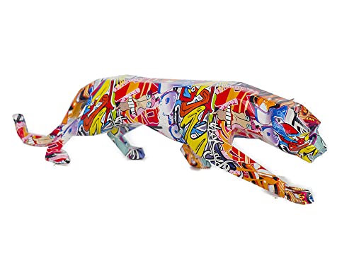 SGRIMALT Statue Résine Design : Panthère en résine, Collection Graffiti, L 48 cm