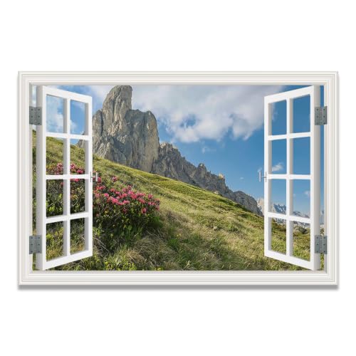 Cuadro lienzo efecto ventana para conectar con la naturaleza desde tu salón 20x30cm
