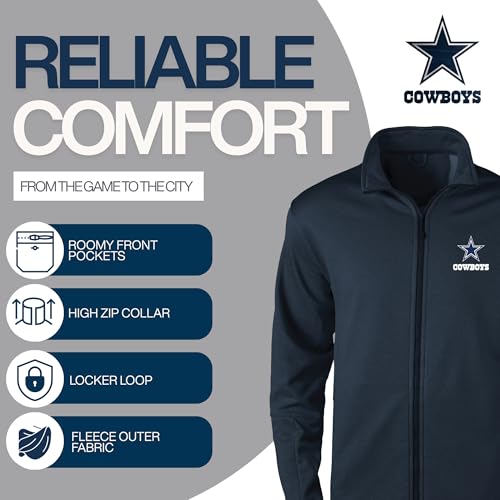 Image of Dunbrooke Men's NFL Freestyle Coated Tech Fleece Full-Zip Jacket