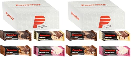 Powerbar - Protein Plus - Low Sugar Multiflavour Box - 16x35g - Barritas proteicas con fibra (Paquete de 2)