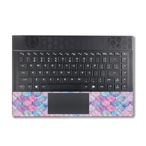 Image of MightySkins Carbon Fiber Skin Compatible With Alienware X14 R2 (2023) Full Wrap Kit - Mermaid Scales | Protective Durable Textured Carbon Fiber Finish | Easy To Apply & Change Styles | Made in the USA
