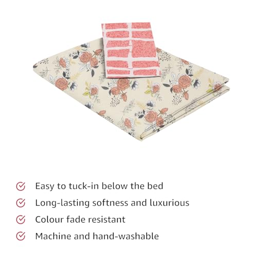Image of IVAZA Turkish Cotton 280 TC Super Soft Warm Bedsheet Set for Single Size Bed, Durable bedsheet with 1 Pillow Cover Tan