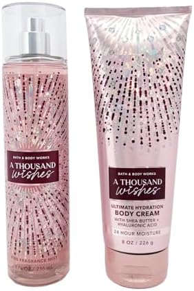 Bath & Body Works - Signature Collection - A Thousand Wishes- Gift Set- Fine Fragrance Mist & Ultra Shea Body Cream by Bath & Body Works