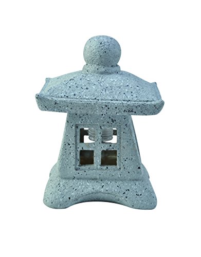 Moonrays 95568 Solar Powered Zen Pagoda 2 Pk,Stone