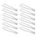 Party Bargains Plastic Serving Tongs, Color: Clear, Size: 8.5Inch, Count: Pack of 12
