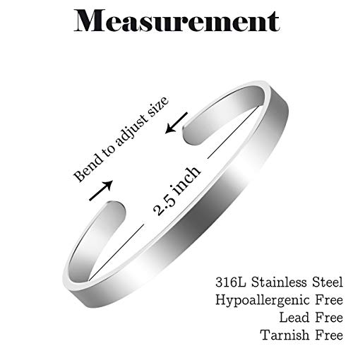 Bracelets Custom Bracelet for Women Inspirational Bracelet Custom Bracelets Gifts for Women Men Cuff Bangle Motivational Friendship Encouragement Personalized Mantra Quote Jewelry2
