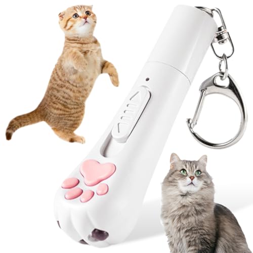 Tomedeks 3 in 1 juguetes para gatos Juguetes Interactivo para Gatos con forma de pata de gato juguetes interactivos para gatos juguete interactivo gato（Blanco）