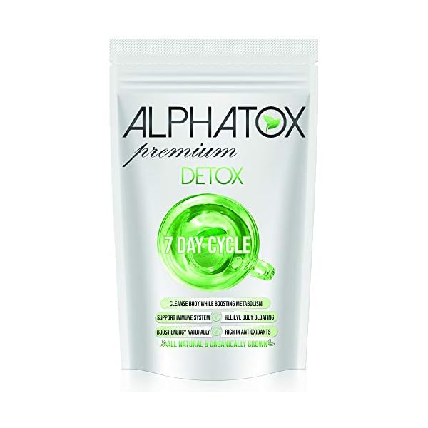 Alphatox 7 Day Premium Detox Tea Cleanse for Women & Men, Helps Lose Weight Naturally, Full of Antioxidants, Reduce Bloat, 7 Slim Herbal Diet Tea Bags, All Organic Teatox Blend