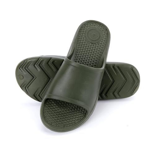 Image of Totes Men's Everywear Slide Sandals Lightweight Waterproof Comfort Slides with Cushioned Footbed for Pool, Beach & Everyday Wear