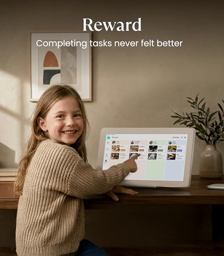 Image of Cozyla Calendar Plus 2: 15.6 inch Smart Digital Calendar & No Subscription Family Dashboard, Electronic Touch Screen Wall Planner for Family System-Chore Chart, Meal Planner, Support App Store with Stand