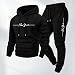 Trainingsanzug Herren Einfarbig Y2k Hoodie Langarm Hausanzug 2-Teilig Fitness Kapuzenpullover Jogginghose Zweiteiler Gym Set Tracksuit Sportanzug Freizeitanzug Sport Klamotten Baggy Jogginganzug (S)