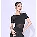 Yhhsgscr Latin Dance Training Outfit Bodysuit for Samba Rumba Cha Cha Dancewear Women's Tango Dancing Tops Mesh Splice,B,L