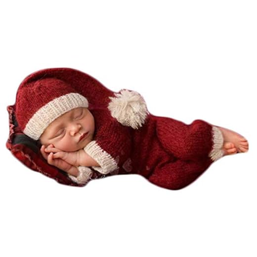 27+ Adorable Santa Baby Baby Shower Ideas You’ll Love 6 Christmas Newborn Baby Photo Shoot Props Outfits Crochet Clothes Santa Claus Red Hat Pants Photography Props