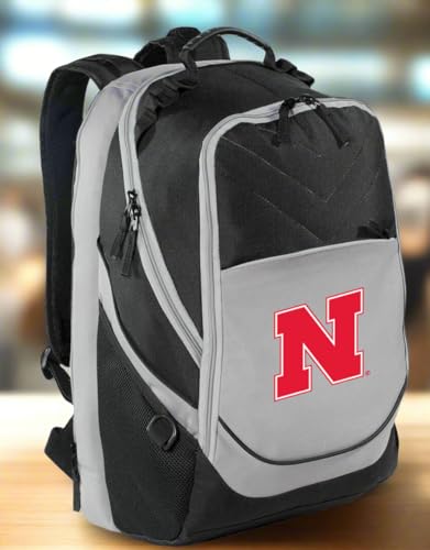 Image of Broad Bay University Of Nebraska Backpack | Official Huskers Logo, Padded Laptop Computer Section, Premium 600 Denier Nylon Fabric,