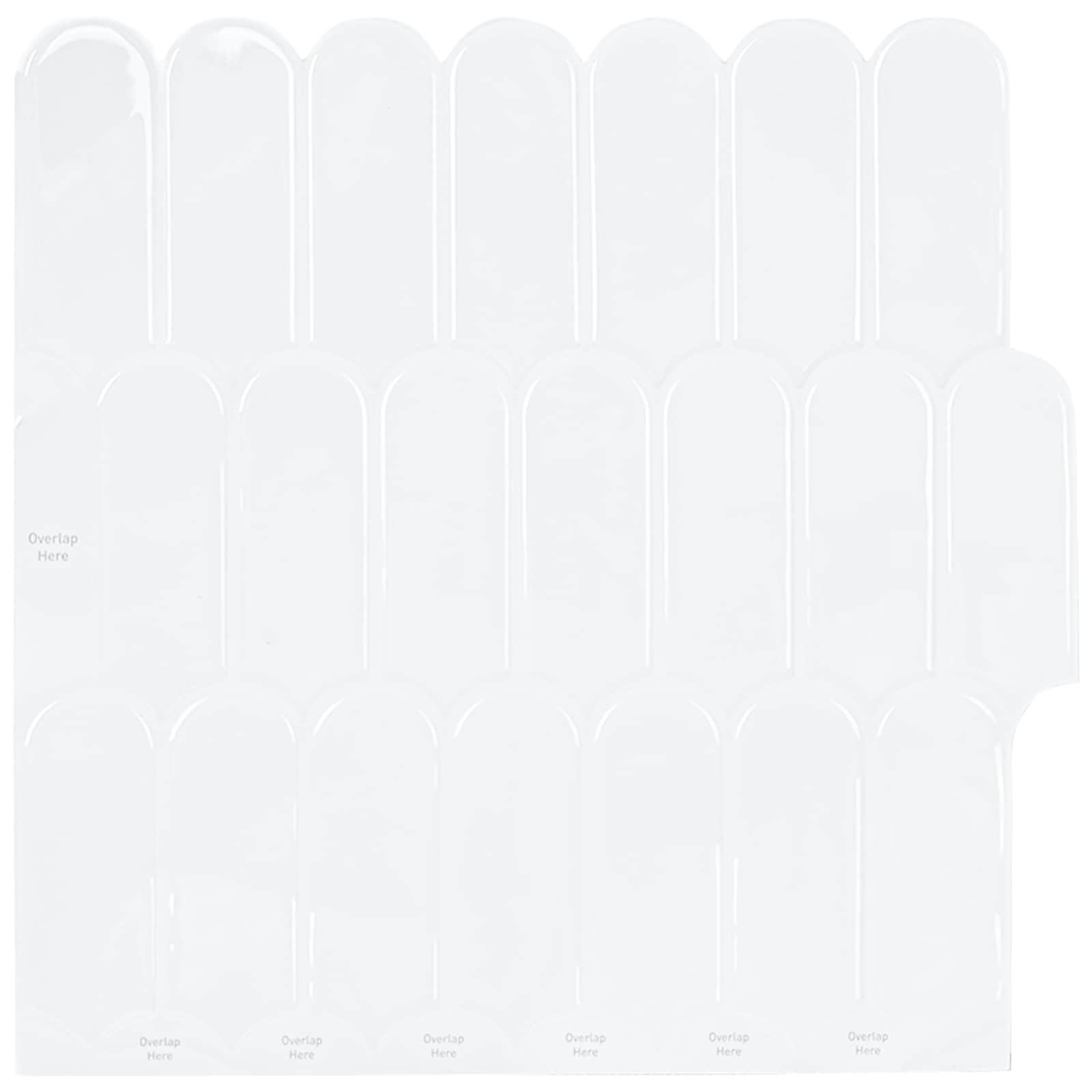 Lot de 20 carreaux à plumes - Blanc - 30 x 30 cm - Revêtement