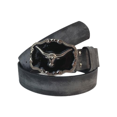 Carved Cow Head Belt Aesthetic PU Belt Waistband Decorative Belt for Pants Jeans Vintage Western Waiststrap