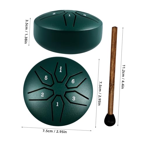 Tambor de Lengüeta de Acero Verde de 6 Notas 3 Pulgadas miniatura 2
