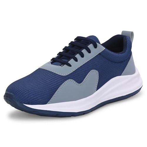 Image of Centrino Platform Sneakers for Men | Casual Shoes for Man Stylish | Chunky Sole Lace-Up Canvas Walking Shoes | Cushioned Insole | Lightweight Breathable Comfortable | Anti-Skid Sole | Mens Shoes New (6820)