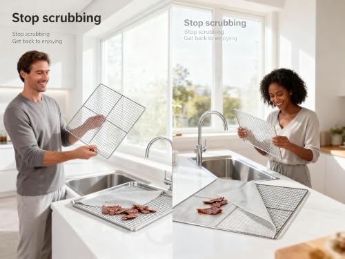 Image of Silicone Mesh Sheets for Dehydrator: 9.8 inchx9.8 inch 8-Pack Fits Cercker&Fendia