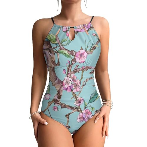 Maillots de bain contrôle ventre avec maintien optimal et imprimé floral rose