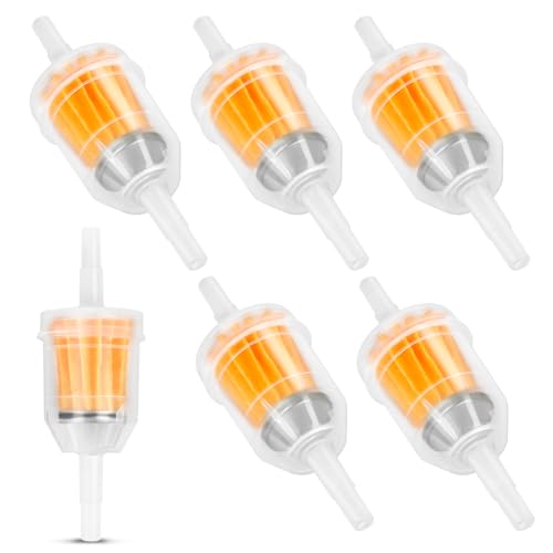 6 Filtros de Combustible En Línea, Filtro Gasolina Moto 6mm 8 Mm, Filtro de Combustible Universal, Alta Precisión de Filtrado, Filtro de Gasolina para Motocicleta, Generador, Scooter