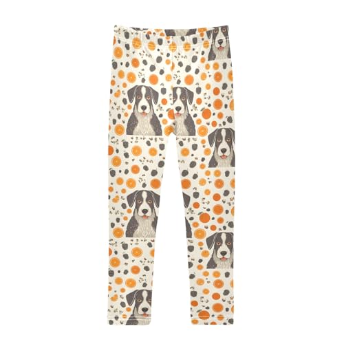 senya Girls Printed Leggings Yoga Pants Animal Dog Pattern for Kids in 4t to 10 Years, 4T