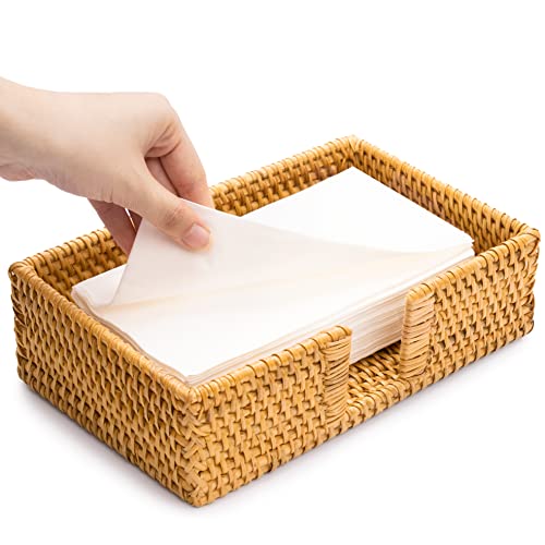 Rattan-Guest-Towel-Holder-For-Bathroom-Towel-Caddy-Rectangular-Napkin-Tray-Wicker-Toilet-Tank-Basket-Honey-Brown-94-x-59-x-24-inches-Tissue-Paper-Hand-Towels-Storage-Luncheon-Kitchen-Countertop 41ue8Irk5GL