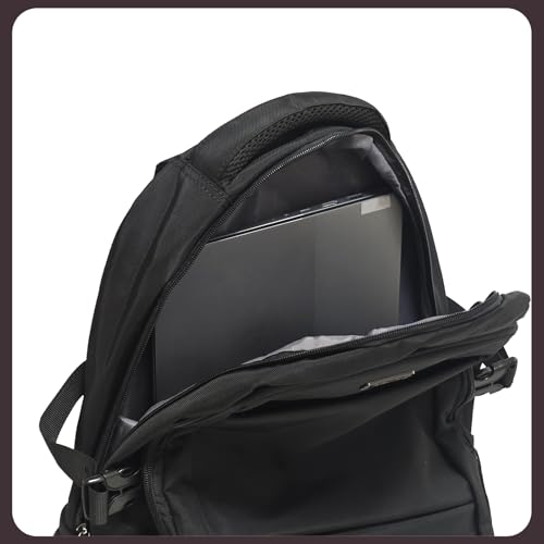 Travel Laptop Backpack for Men Women, 25L Daily Backpacks Water Resistant Business Work Bag Casual Daypack for College Big Backpack Fits 18 Inch Computer, Black4