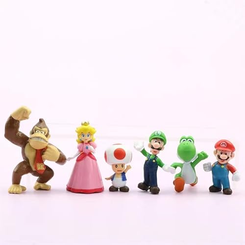 new 6pc the M.ario Cake Topper M.ario Cupcake Toppers cake decoration for boys birthday party decoration