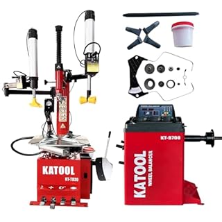 KATOOL 2.0HP Tire Changer Bead Blaster Wheel Balancer Machine Combo KT-T830+KT-B700 Tire Changer Machine Tire Machine Wheel Changers Tire Repair Machine Tire Tools