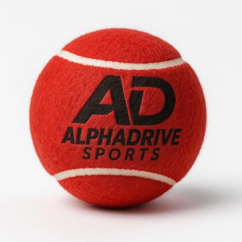 Image of Heavy Cricket Tennis Balls (Red) - Pack of 6 | Heavy-Weight Training Balls for Power Hitting & Hard-Surface Play | Durable High-Bounce Practice Balls