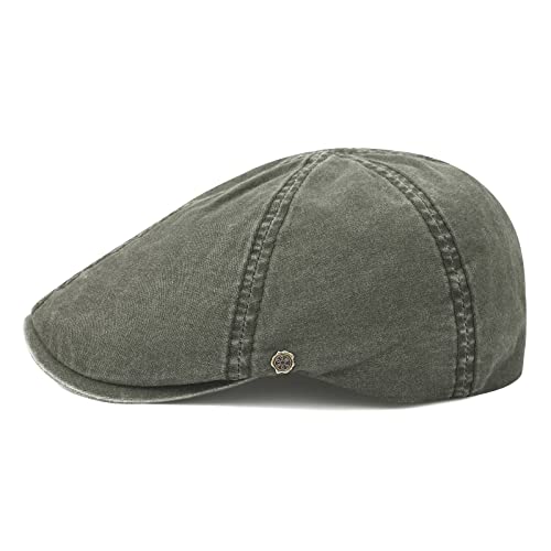 Image of VOBOOM Cotton Flat Cap Cabbie Hat Gatsby IVY Cap Irish Hunting Hat newsboy