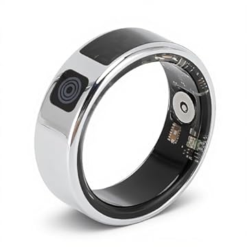 Diyeeni Anel Inteligente com Tela LED, Rastreador Fitness e Sono IP68 à Prova D'água, Acompanha Capa de Carregamento e Aplicativo para iOS