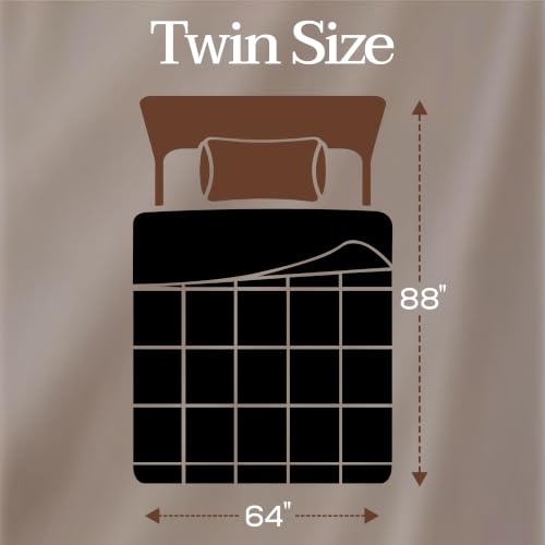 Image of Utopia Bedding Twin Comforter, Duvet Insert, Black, 64 x 88 Inches