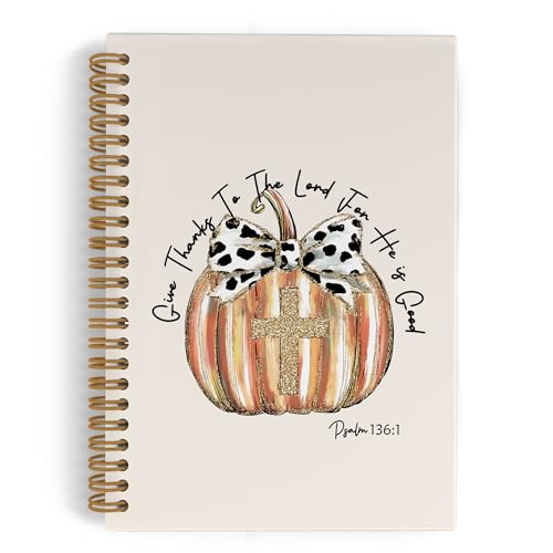 Carnet de prière chrétien à spirales fournitures de bureau d'automne Thanksgiving 14x21