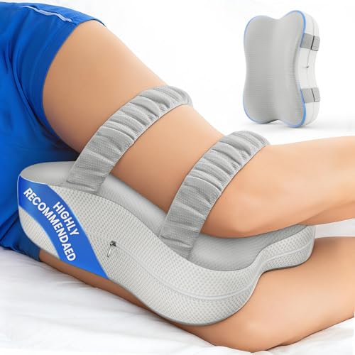 JINXIA Knee Pillow for Side Sleepers, Comfortable Memory Foam Leg Pillow for Side Sleeping, Pillow...