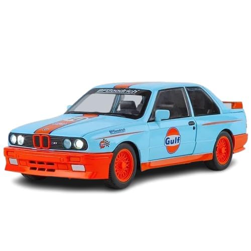 Image of WORSHIPER 1 /24 Scale B.M.W M3 Flower Edition Diecast Models Alloy Diecast Toy Car Model Sound Light Pull Back Car Toy for Kids [Pack-1] (1:24 B.M.W M3 Blue [New])
