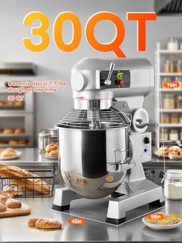 Image of Commercial Mixer, Commercial Food Mixer, Dough Mixer with Stainless Steel