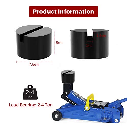Partol Floor Jack Pad Universal Rubber Jack Pad Adapter Slotted Frame Rail Protector Floor Jack Disk Rubber Pad #TOP2