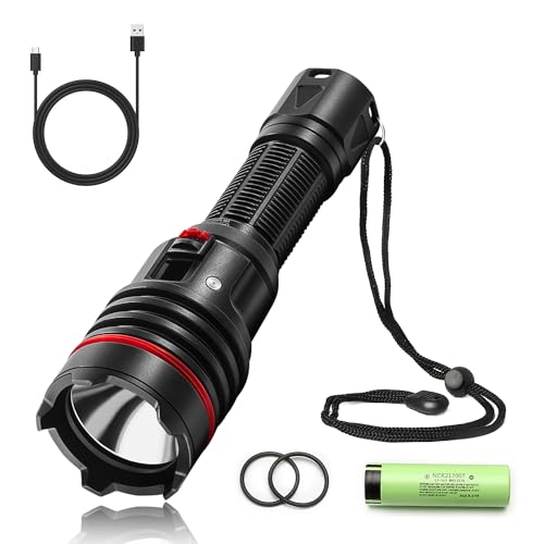 Dive Light, Underwater Flashlight, Letonpower 2000Lumens Dive Lights Scuba Diving, Diving Flashlight with Type-C Charging for Professional Underwater Sport, Underwater 100m Flashligh -  SM16