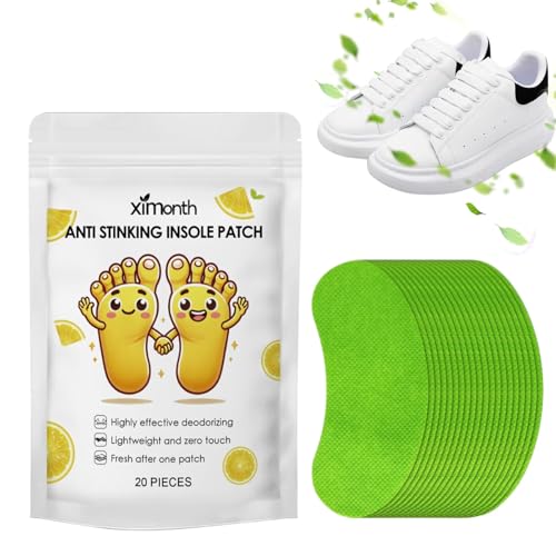 ycezw Parches para eliminar olores de zapatos, parches desodorantes para zapatos - Parches para plantilla Parche para la eliminación de olores - Parches desodorantes de 20 unidades, parches