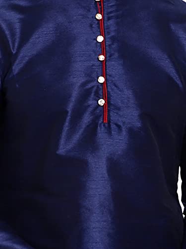 Image of HUZUR Mens Silk 6 Loop Kurta Pajama